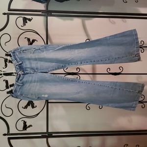 Lucky Brand Dungarees, 2/26, Brass Knuckle Pant, Light Blue Wash